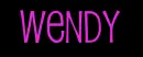 Wendy animated glowing name