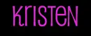 Kristen animated glowing name