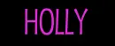 Holly animated glowing name