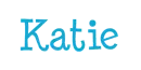 Katie animated glowing name