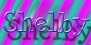 Shelby name with stiped background