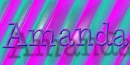 Amanda name with striped background