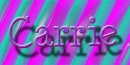 Carrie name with striped background