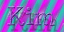 Kim name with striped background