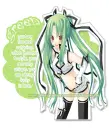 green anime girl