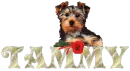 Tammy - Glitter Diamond Cutie Puppy with Rose