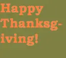 happy thanksgiving!