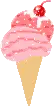 Strawberry Icecream with a Cherry on top