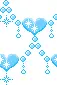 blue heart kawaii chain