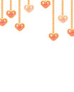 kawaii orange hearts