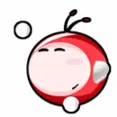 red smiley bye