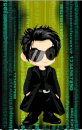 cute kawaii little boy matrix style