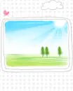 cute kawaii nature through the window