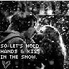winter lovers kiss