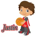 boy with basketball justin