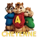 Alvin & the Chpimunks/Cheyenne with Transparent Background