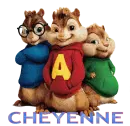 Cheyenne/Alvin & the Chpimunks with Transparent Background