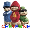 Hooded Alvin & the Chpimunks/Cheyenne with Transparent Background