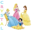 Princesses & Crystal with Transparent Background