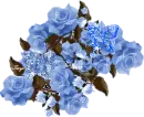 Rose Bunch Blue