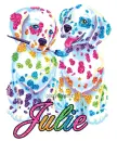 colorful puppies julie