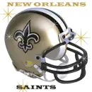 New Orleans Saints Helmet with Sparkles and Words
