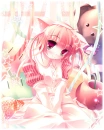 cat girl in pink