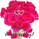 Happy Anniversary  (Dozen pink roses)