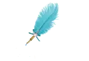 Feather Pen Light Blue - Andrea