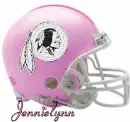 Redskins Pink Helmet wtih Name