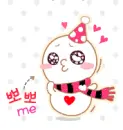 cute kawaii snow man