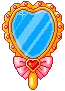 cute kawaii looking glass mirror