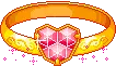 cute kawaii pink heart ring