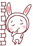 cute kawaii bunny waiting