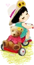  baby girl on bike