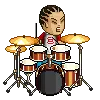 playing drums