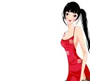 GIRL WITH RED DRESS