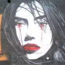 crying blood female face