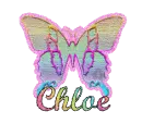 Rainbow Butterfly with Name