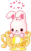 bunny on a cup