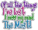 of all the things i've i lost...