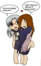 Kabuto and Me hugging