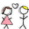 stick figure couple
