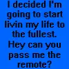 Can you pass me the remote