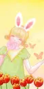 BUNNY GIRL WITH TULIPS