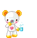 cute ted blowing bubbles