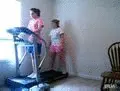 Crazy Treadmill Girls getting OWNED!