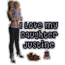 I love my daughter Justine