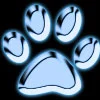 baby blue kitty paw