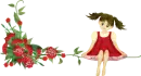 little girl on rose